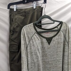Dickies Womens Plus Size Green Cargo Pants